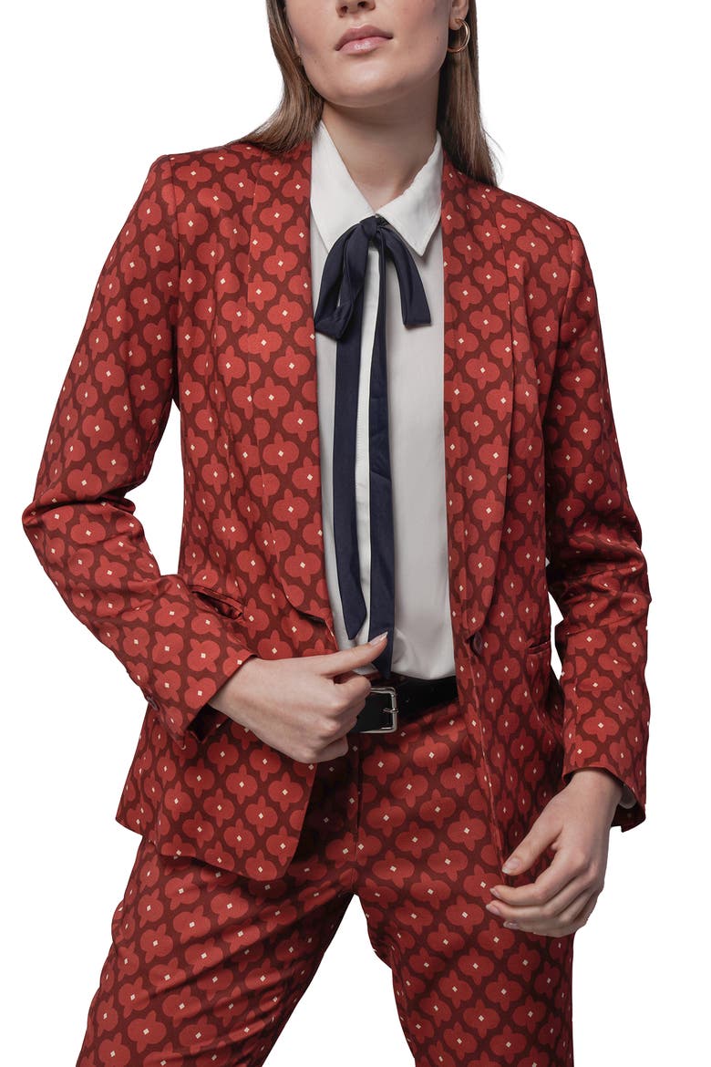 The Empower Tux Blazer, Main, color, MODERN FLEUR CINNAMON
