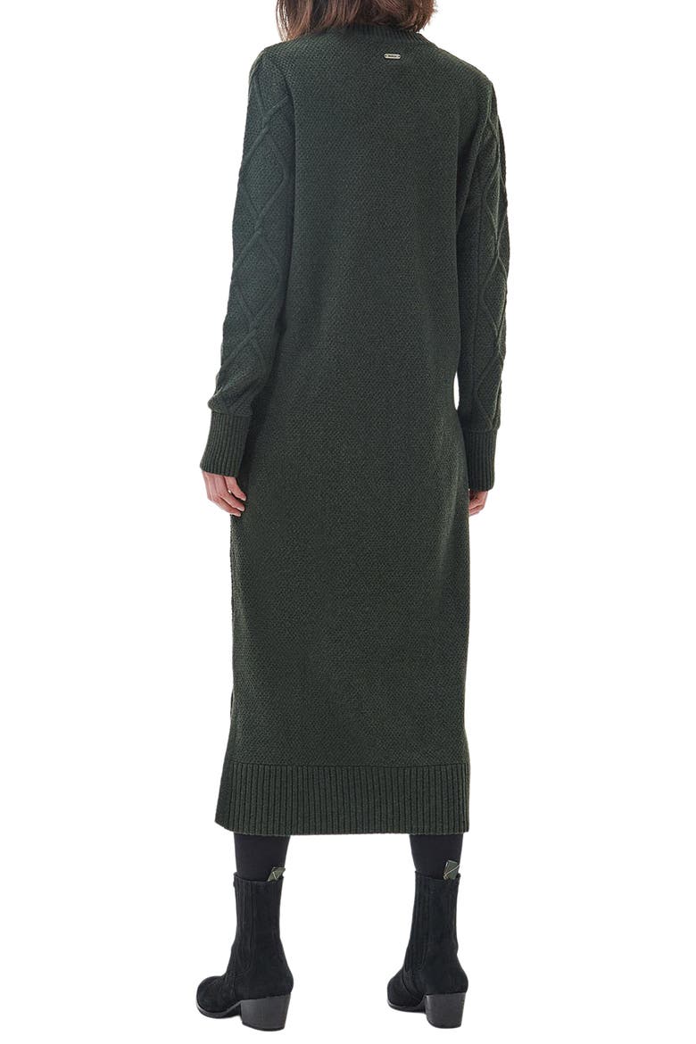 Burne Long Sleeve Wool Blend Sweater Dress, Alternate, color, OLIVE