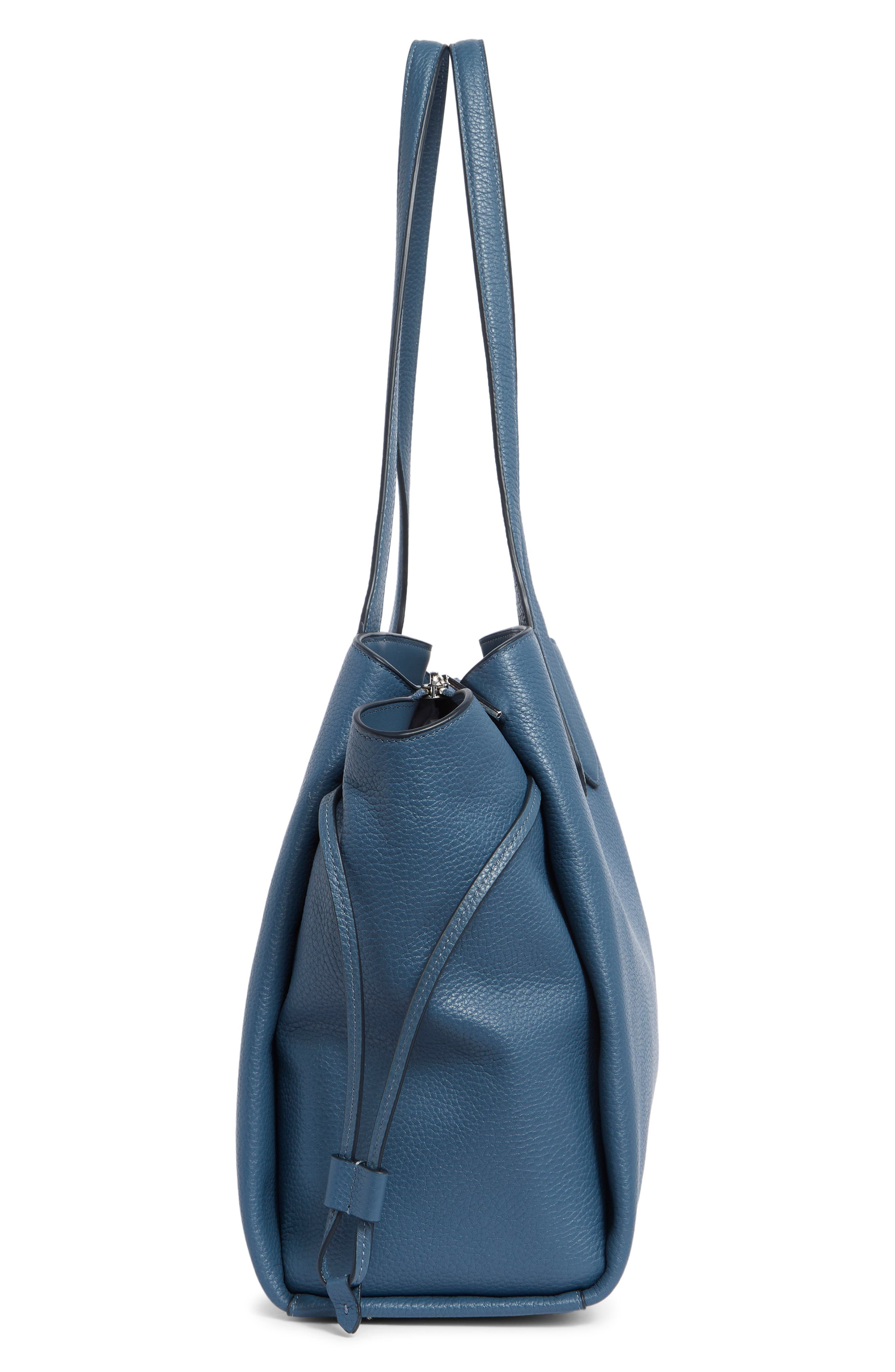 Dumpling Medium Pebbled Leather Tote, Alternate, color, BLUESTONE