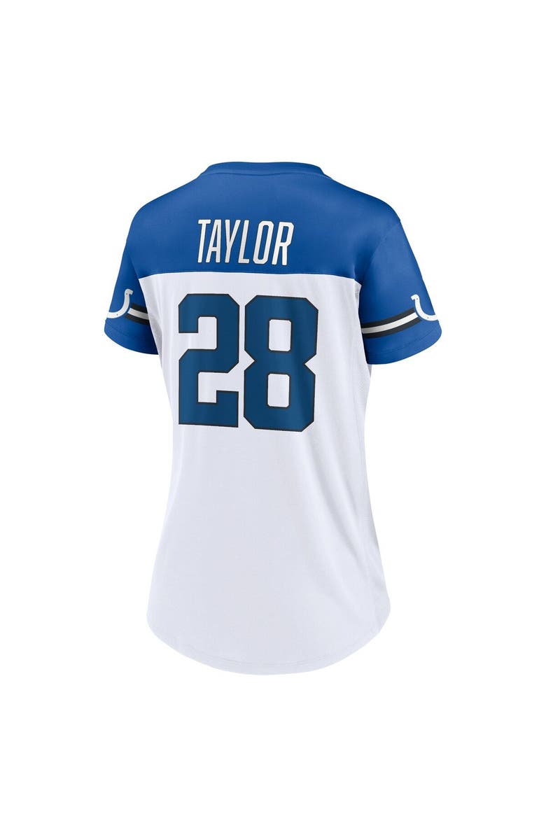 FANATICS Women's Fanatics Branded Jonathan Taylor White Indianapolis Colts Athena Name & Number V-Neck Top, Alternate, color, White