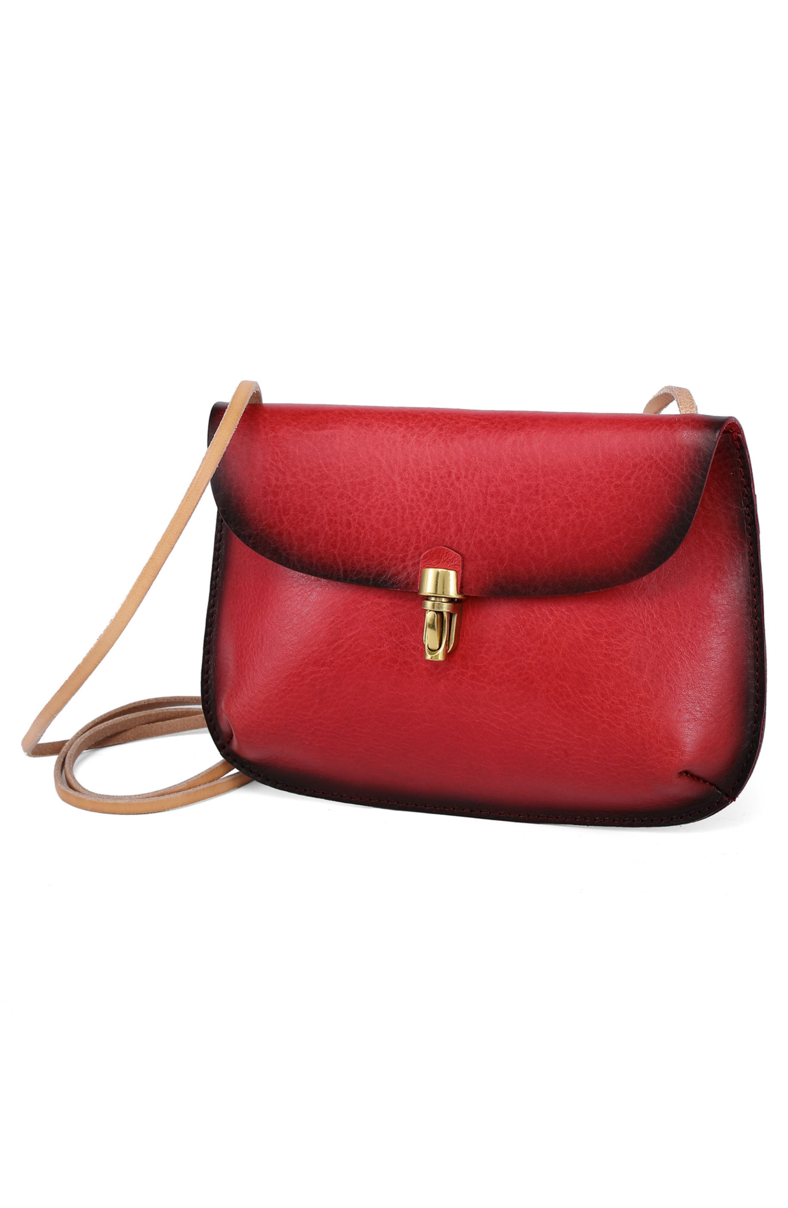 Ada Leather Crossbody Bag, Alternate, color, RED