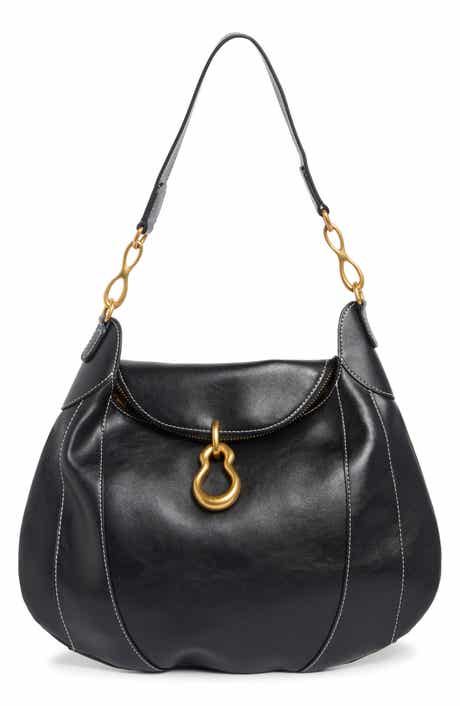 Daria Metal Pendant Faux Leather Shoulder Bag