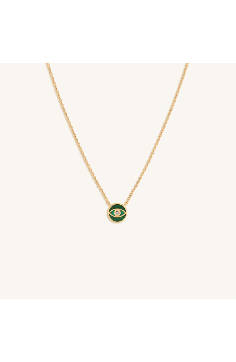 Karma and Luck Soul's Renewal Malachite Evil Eye Necklace, Main, color, 