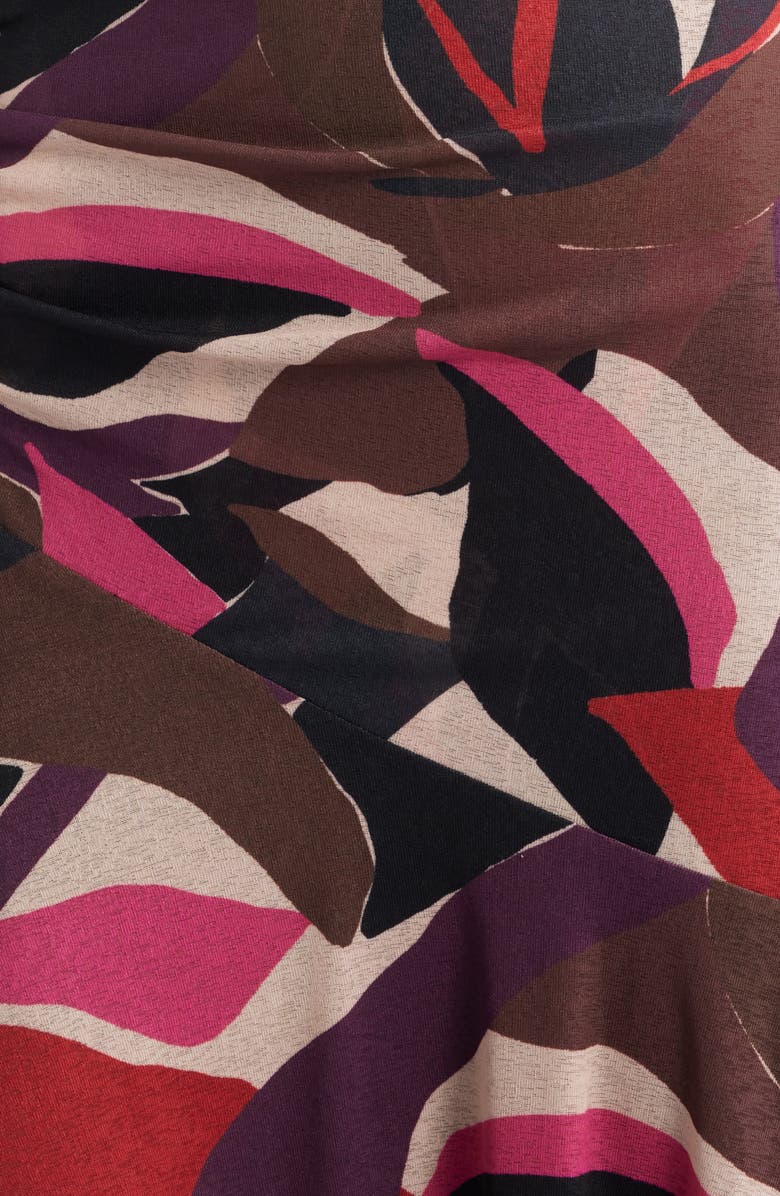 Rails Vanya Abstract Print Faux Wrap Midi Dress, Alternate, color, Paradise