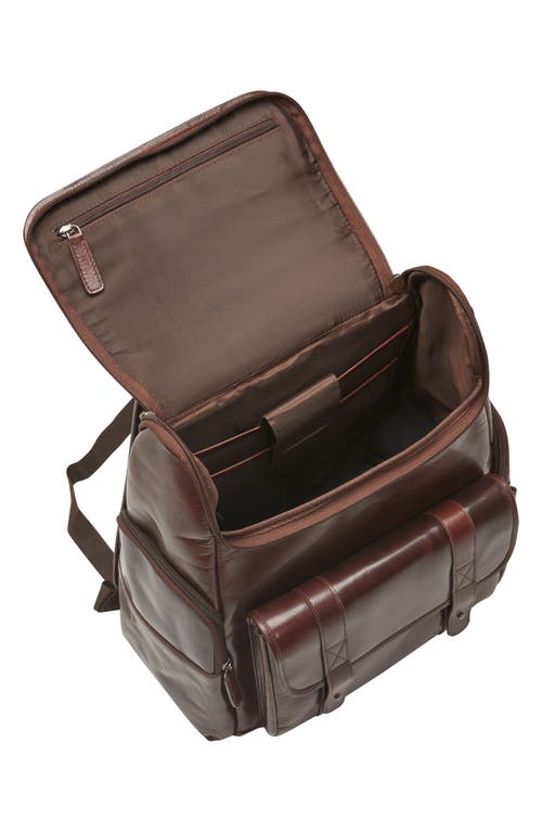Mancini Rfid 15.6-inch Laptop Backpack In Brown