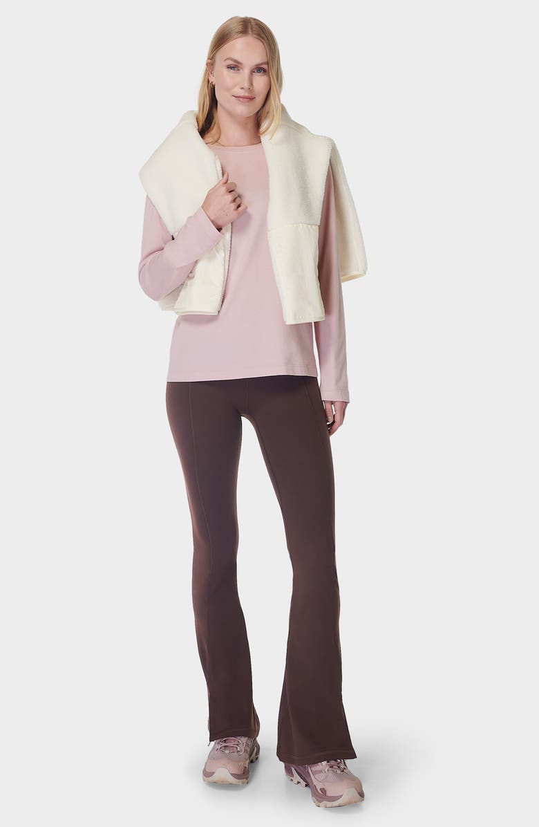 Sweaty Betty Super Soft Flare Leggings, Alternate, color, Cacao Brow