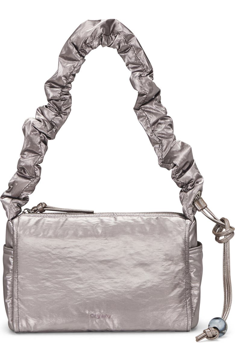 Oryany Scrunch Shoulder Bag, Main, color, Pewter
