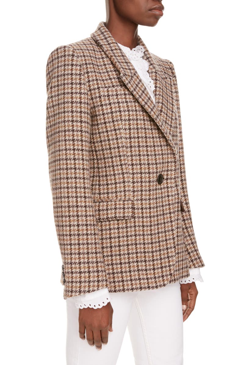 Isabel Marant Étoile Kerstin Plaid Wool Blazer, Alternate, color,