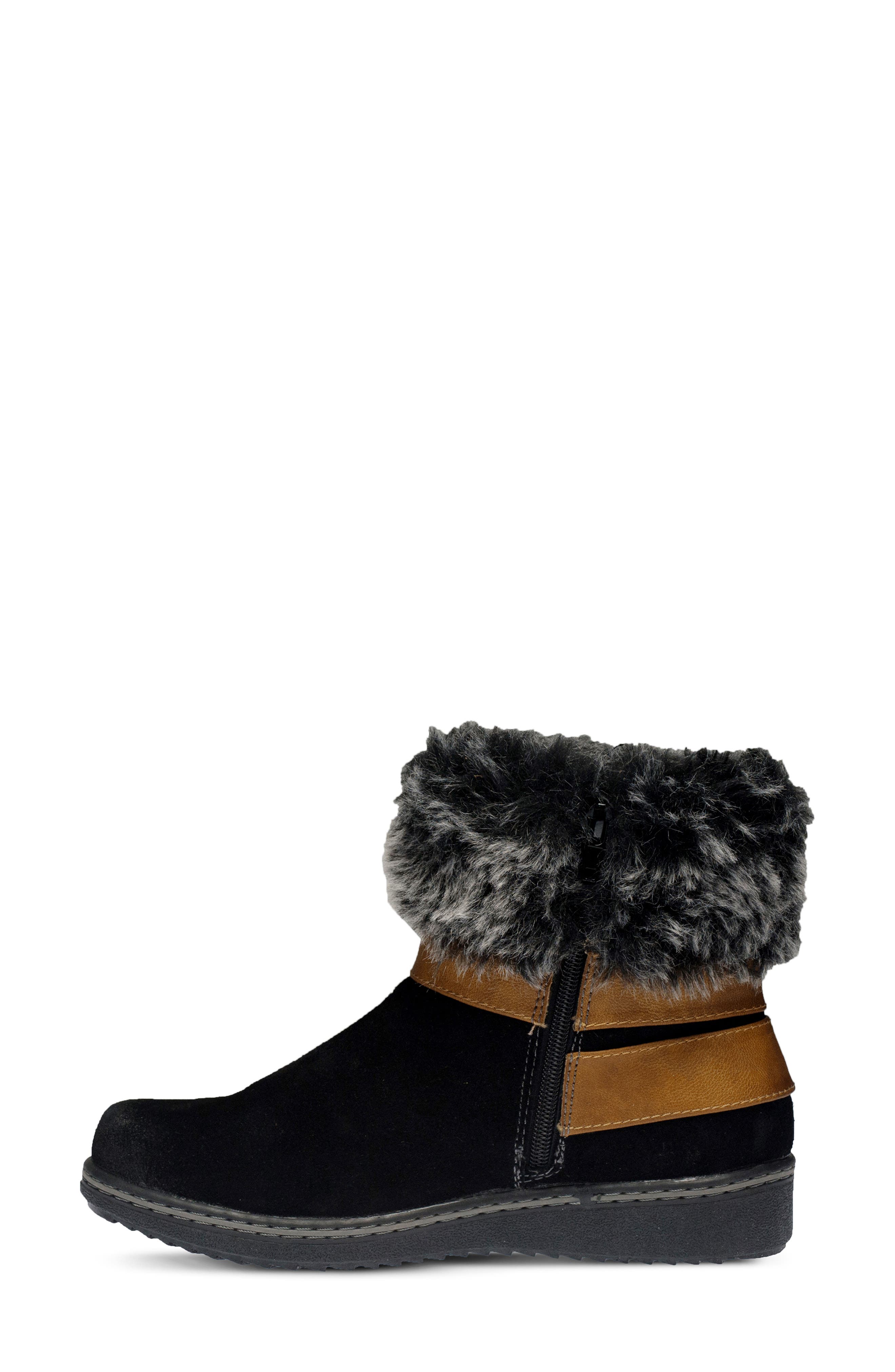 Spring Step Water Resistant Faux Fur Bootie, Alternate, color, 