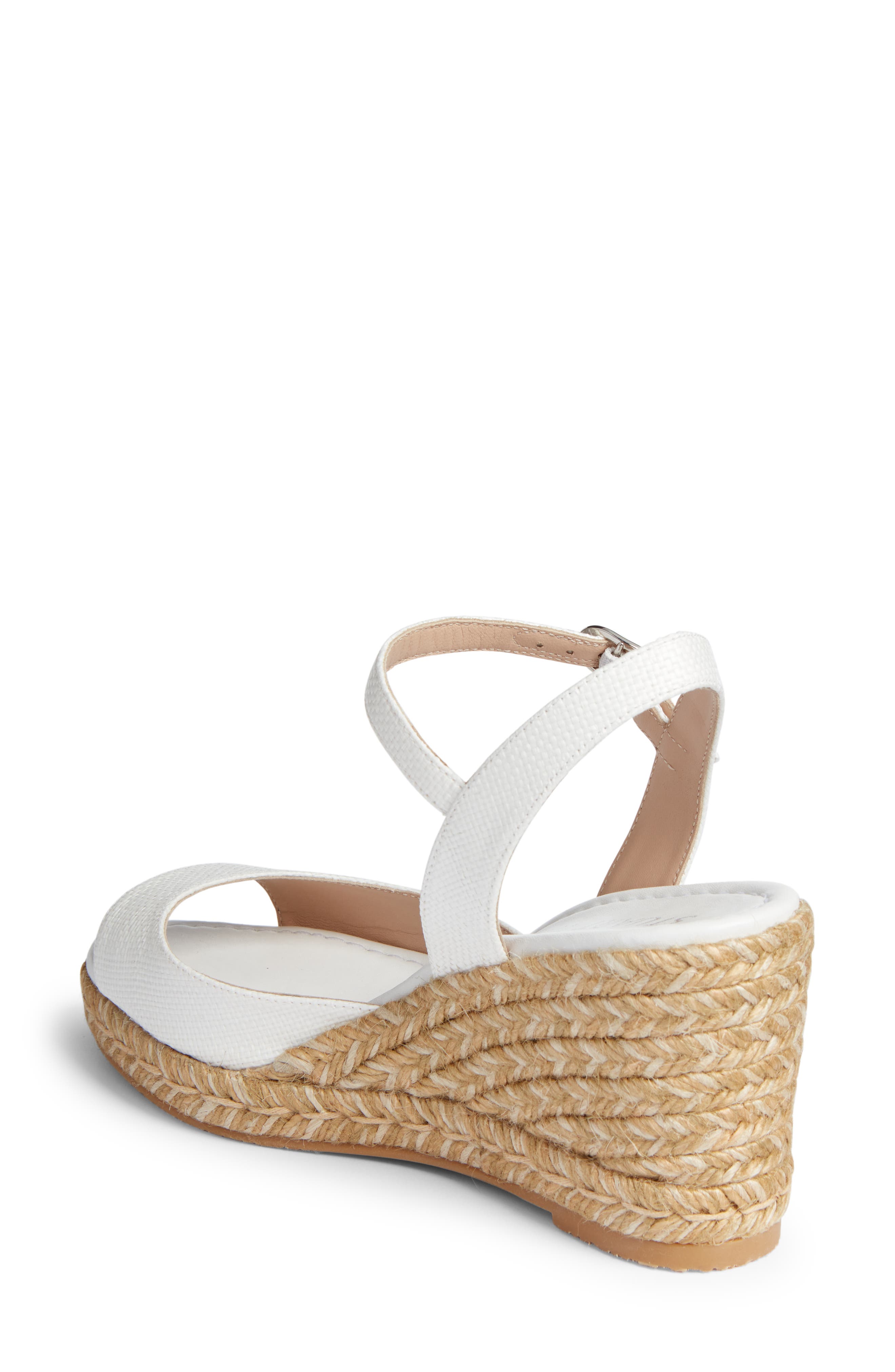 Tia Espadrille Wedge Sandal, Alternate, color, WHITE