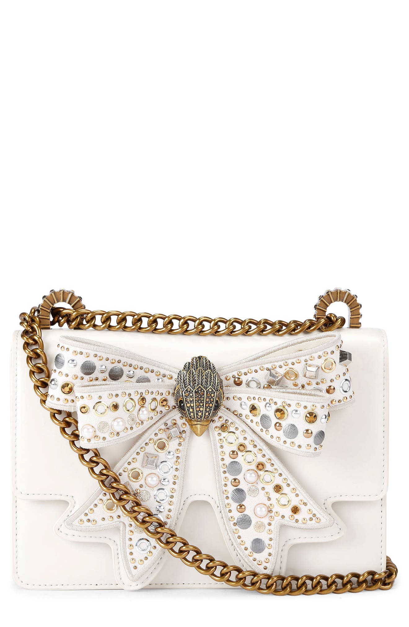 Kurt Geiger London Small Shoreditch Bow Convertible Leather Crossbody Bag