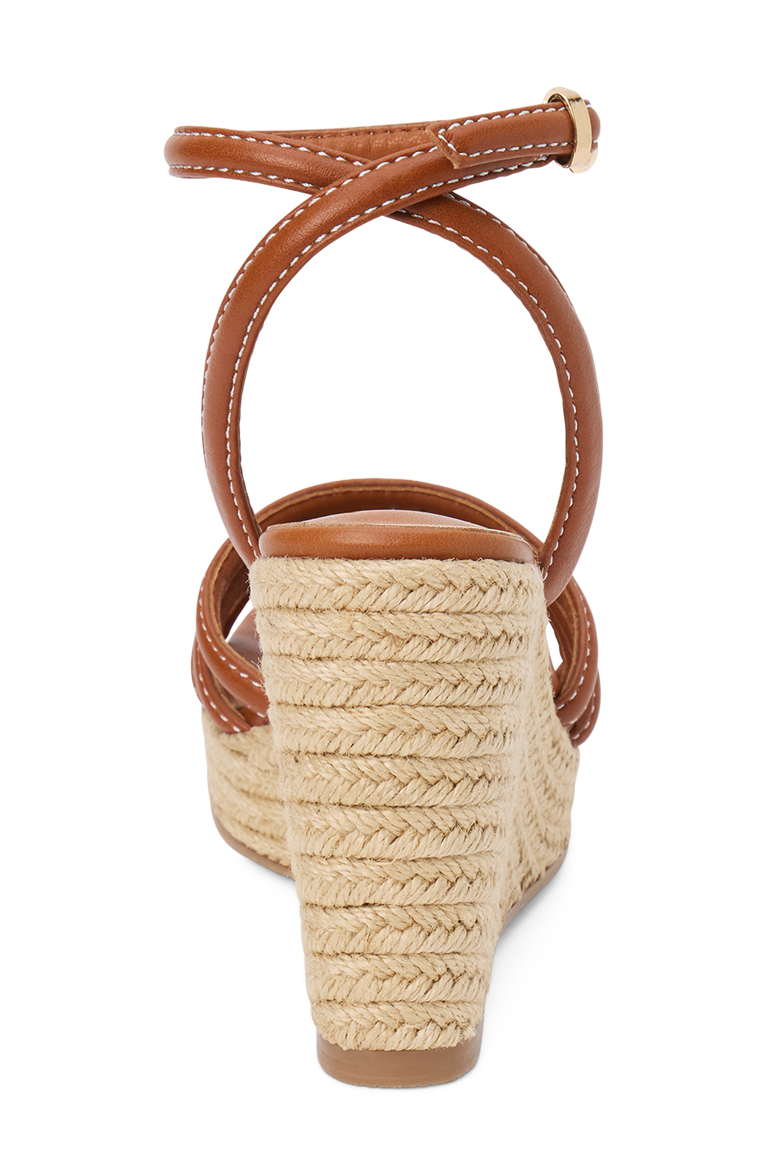 Coconuts by Matisse Sunnie Espadrille Ankle Strap Platform Wedge Sandal, Alternate, color, Cognac