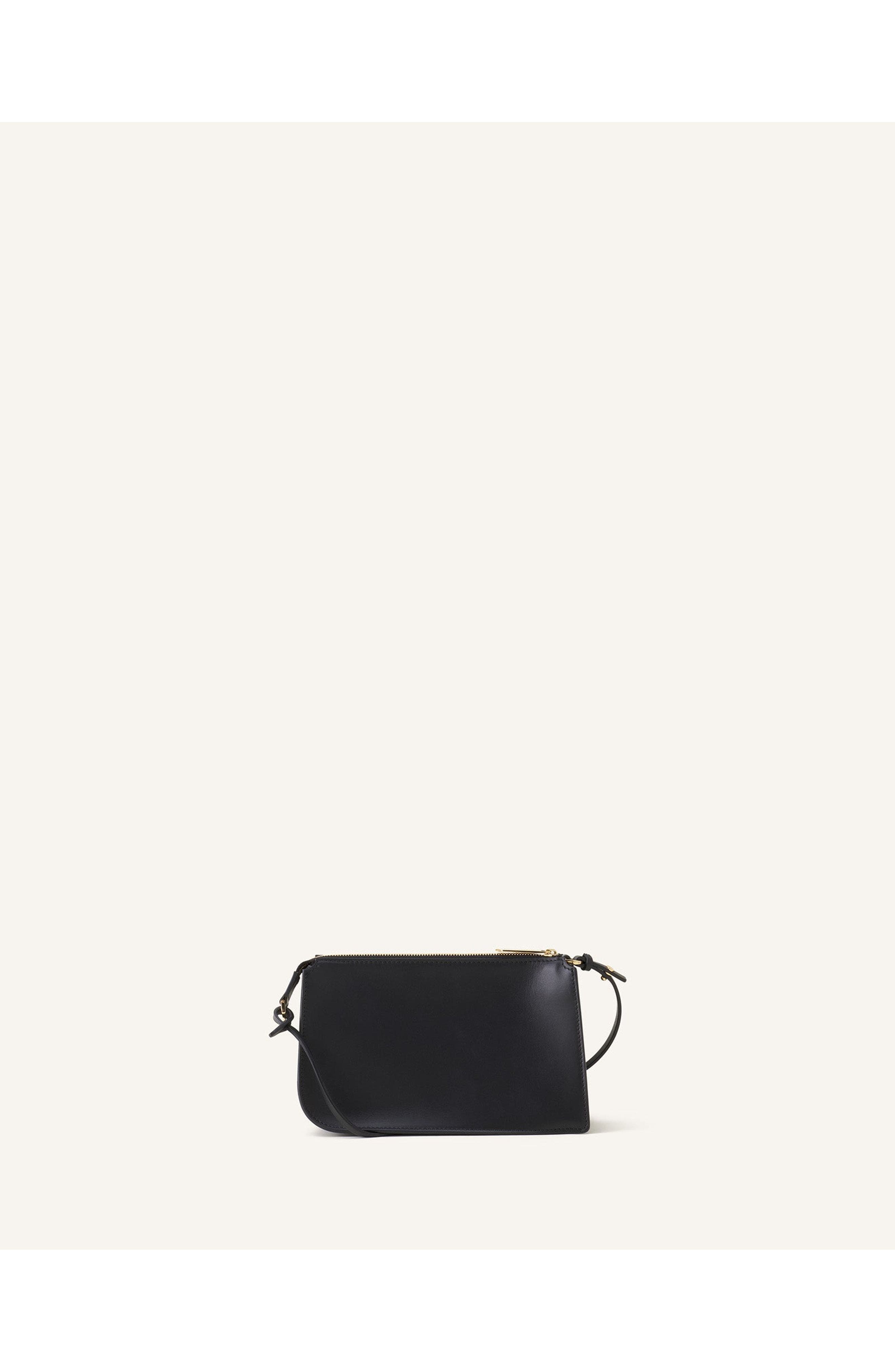 Lanvin Compagnon Small Zipped Bag In Smooth Leather, Alternate, color, Black/Cognac