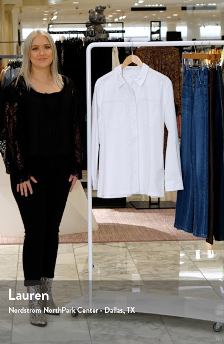 Split Back Poplin Button-Up Shirt, sales video thumbnail