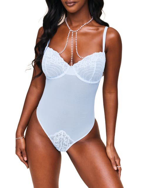 Shop Adore Me Sirena Bodysuit Lingerie In Medium Blue