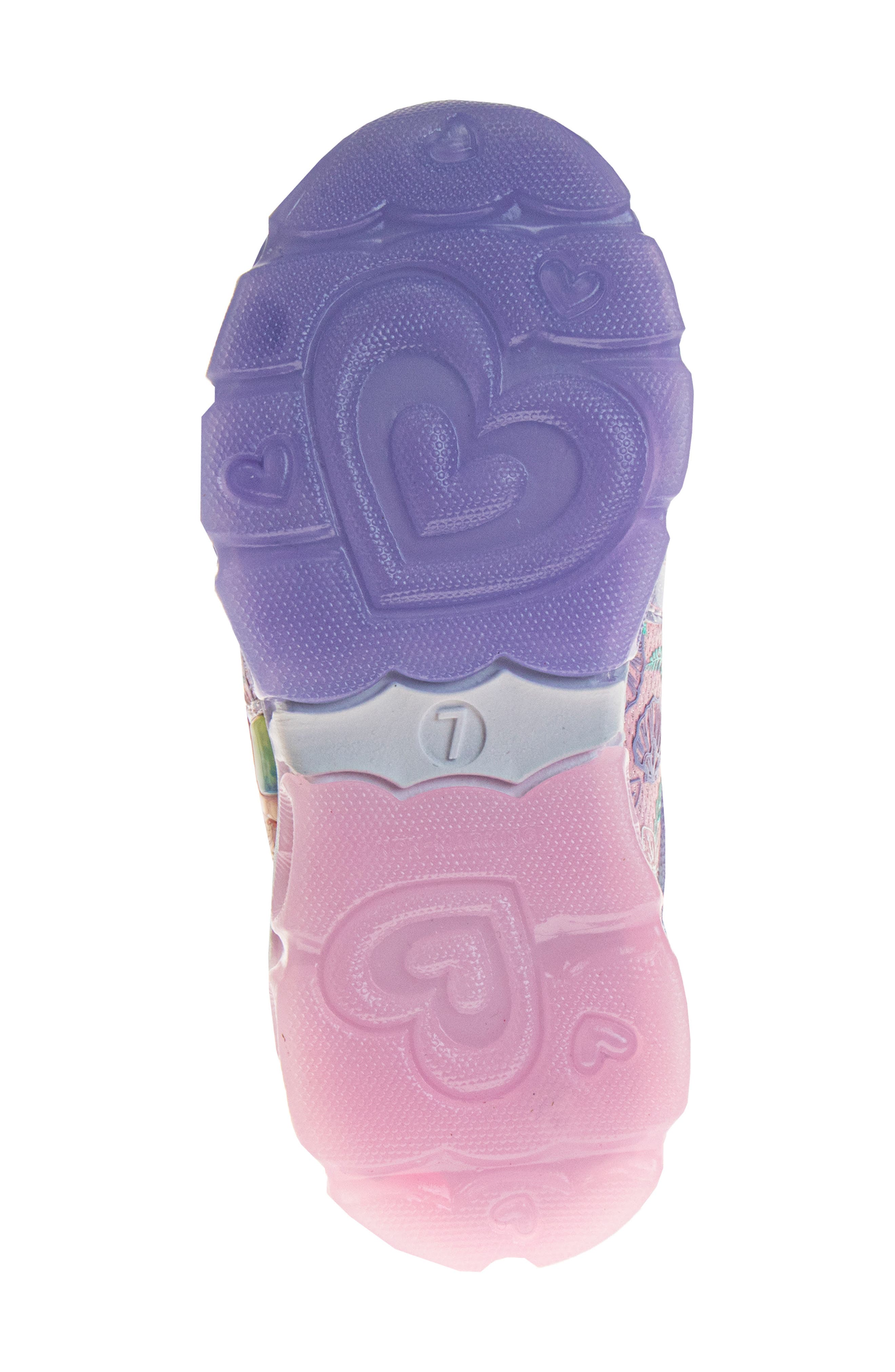 JOSMO Kids' Disney Little Mermaid Sneaker, Alternate, color, Pink/ Purple