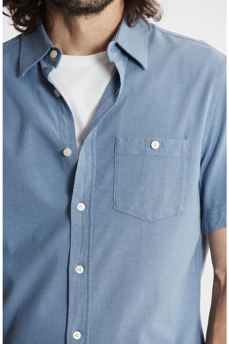 Classic Oxford Short Sleeve Button-Up Shirt, Alternate, color, SLATE