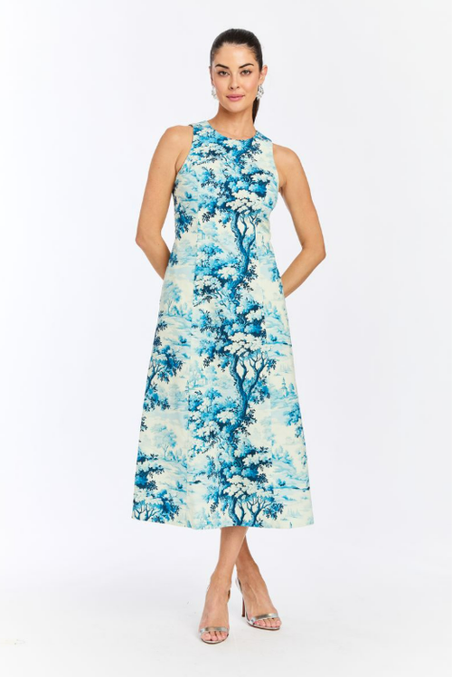 Mestiza New York Louisa Midi Dress In Blue