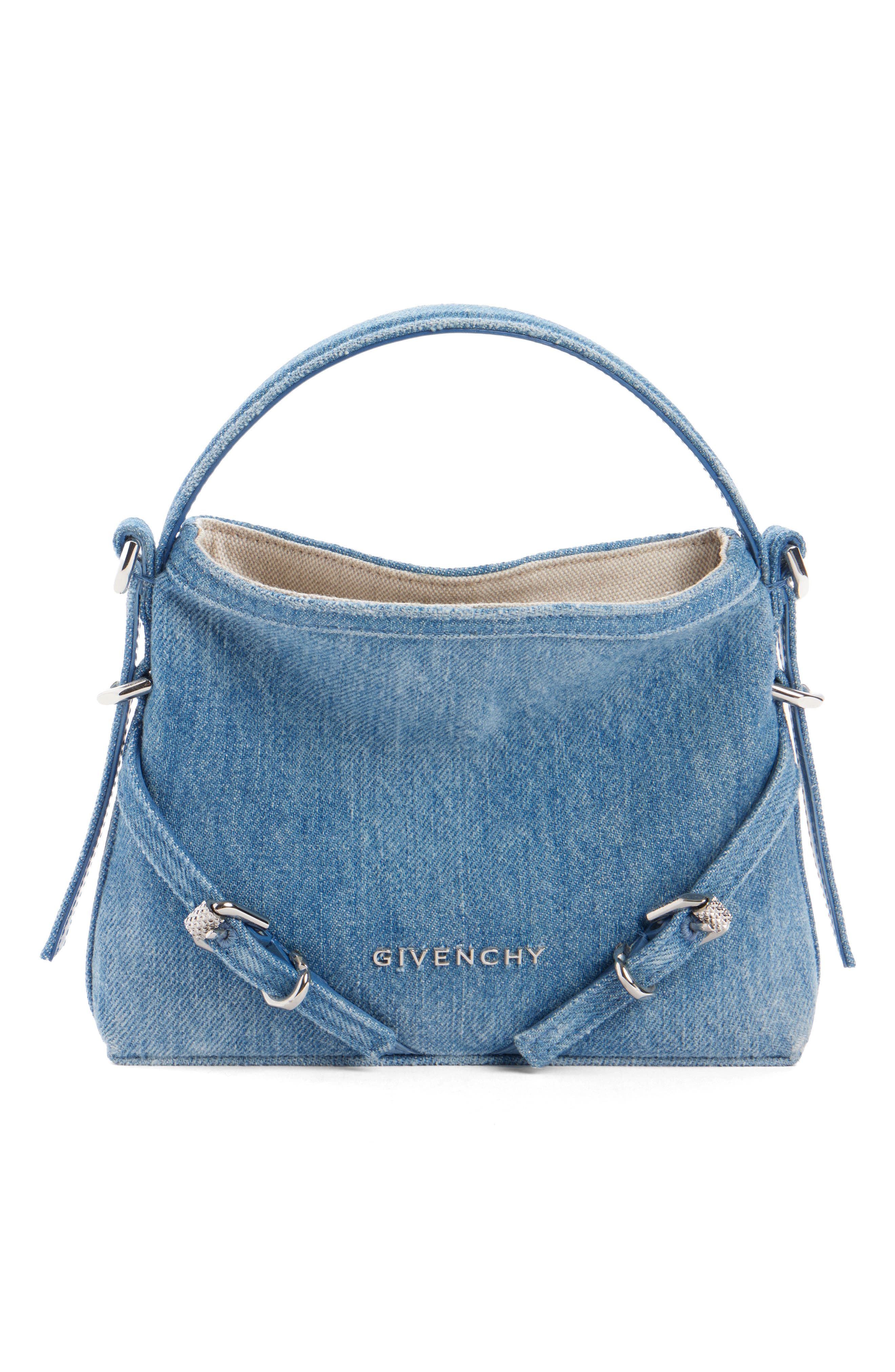 Givenchy Nano Voyou Denim Crossbody Bag, Alternate, color, 