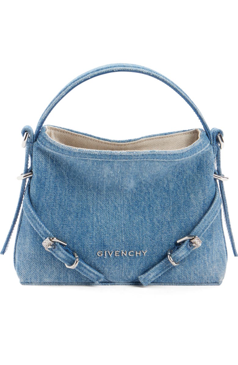 Givenchy Nano Voyou Denim Crossbody Bag, Alternate, color,