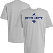adidas Men's adidas Gray Penn State Nittany Lions Wordmark Cotton T-Shirt