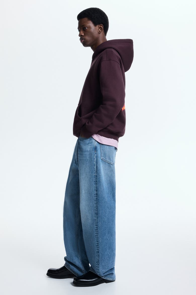 Loose Fit Hoodie, Alternate, color, Burgundy/California