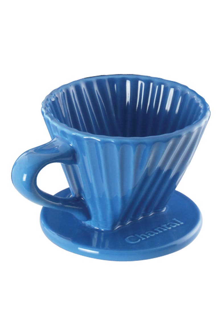 8 ounce Lotus Ceramic Pour Over Coffee Filter, Main, color, Blue Cove