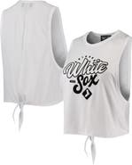 THE WILD COLLECTIVE Women's The Wild Collective White Chicago White Sox Open Back Twist-Tie Tank Top