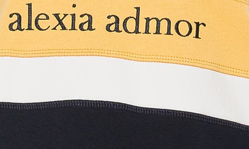 Alexia Admor Lucian Branded Rugby Polo Sweatshirt In Multi