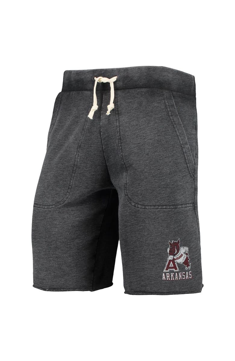 ALTERNATIVE APPAREL Men's Heathered Black Alternative Apparel Arkansas Razorbacks Victory Lounge Shorts, Alternate, color, 