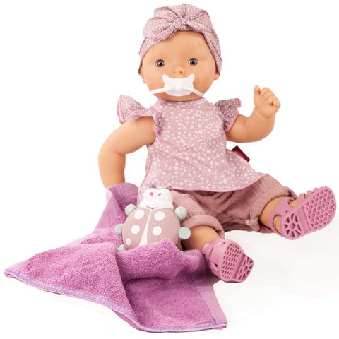 16.5" Maxy Aquini Bath Baby Doll with Blue Sleeping Eyes