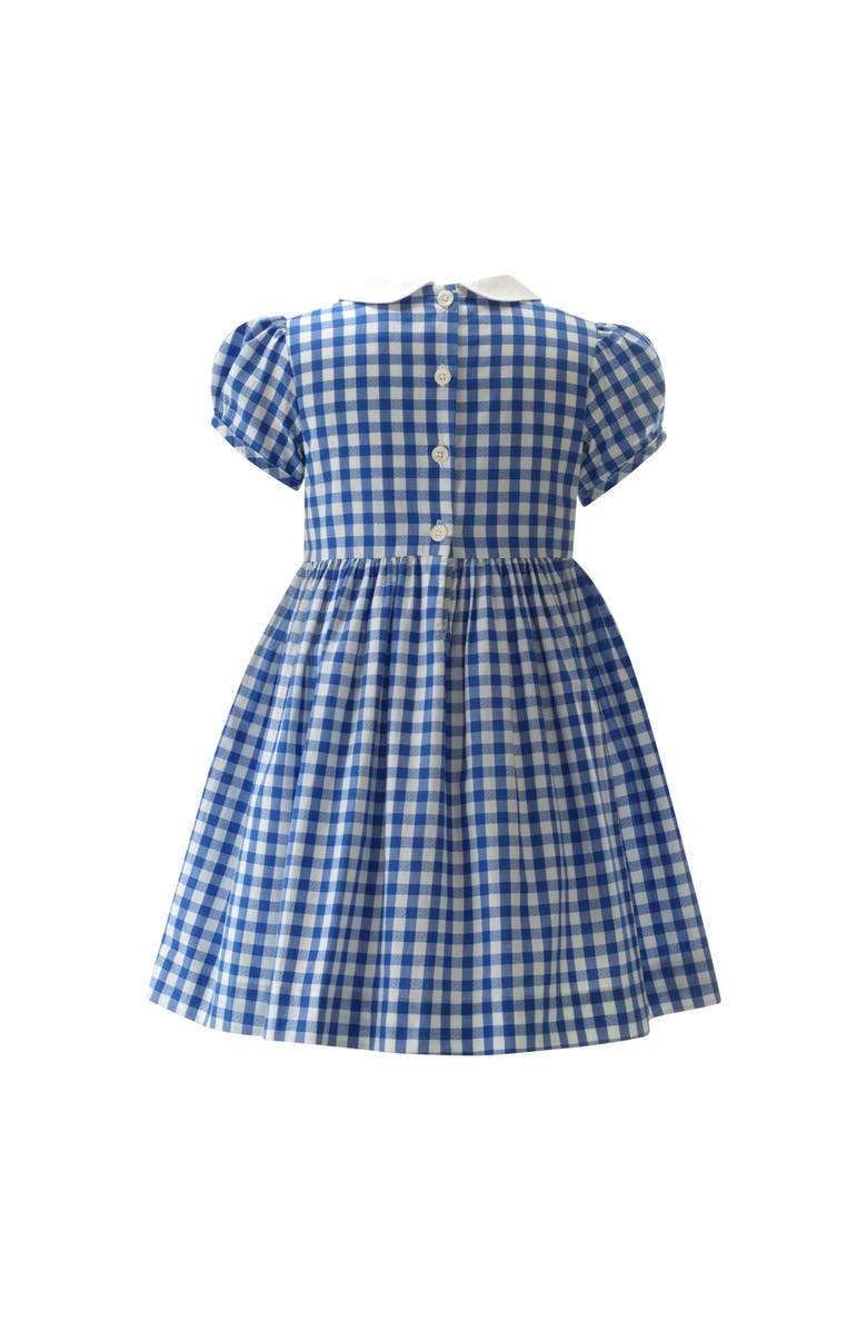 Rachel Riley Daisy Check Smocked Dress, Alternate, color,