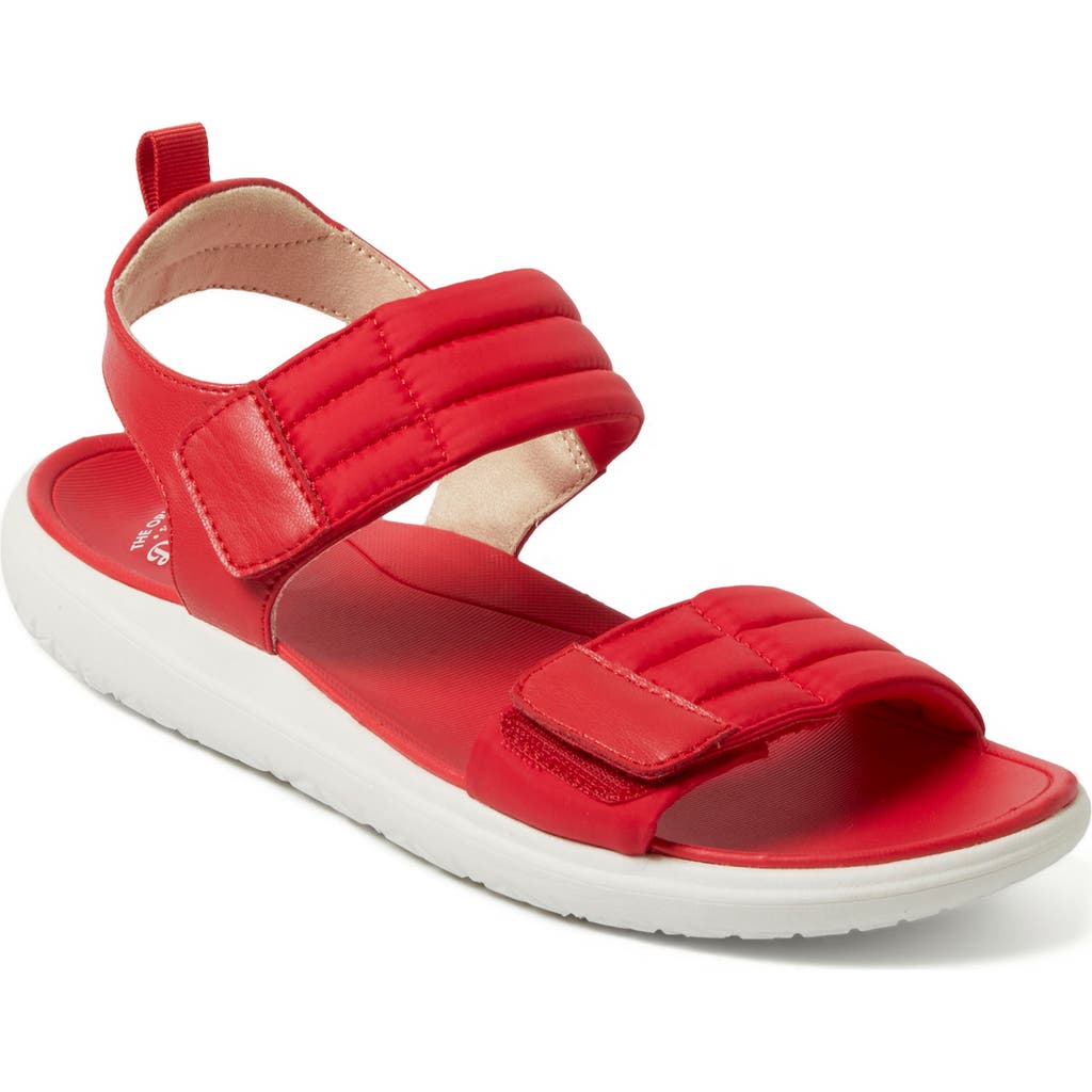 Shop Dearfoams Thea Sandal In True Red