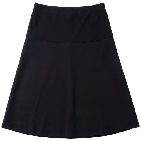 Maternity Stretch Ponte Flared Waistband Skirt