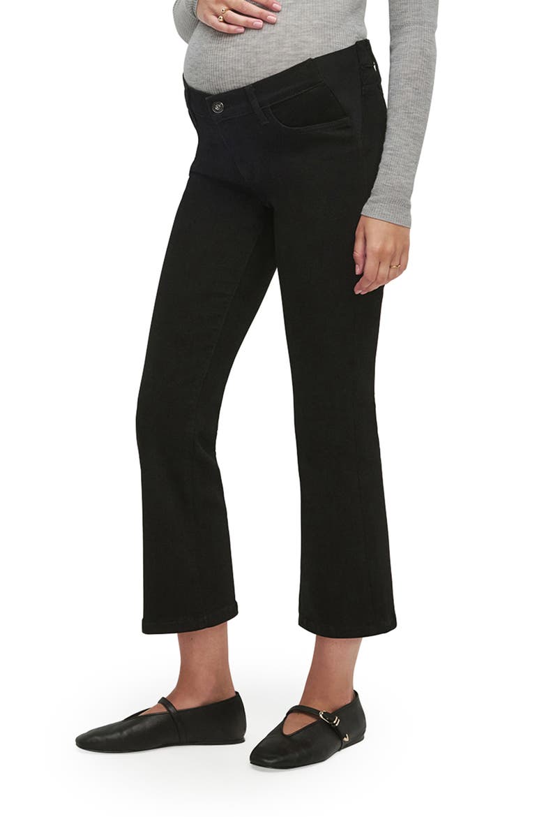 The Crop Bootcut Mama Maternity Jeans, Alternate, color, ONYX