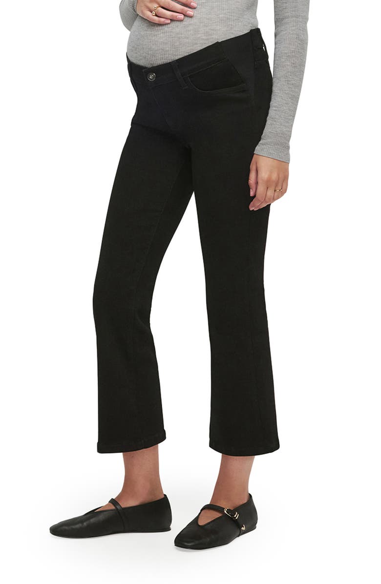 Favorite Daughter The Crop Bootcut Mama Maternity Jeans, Alternate, color, Onyx