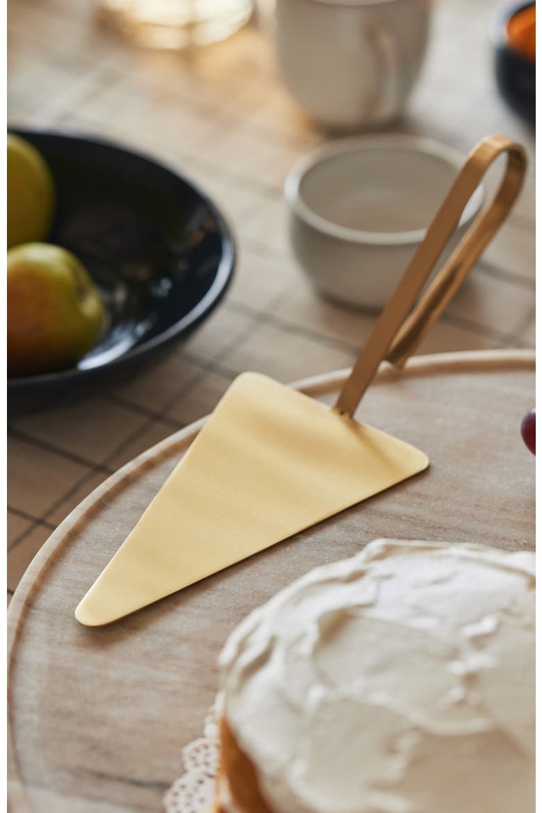 Loop Cake Server, Alternate, color, Bronze