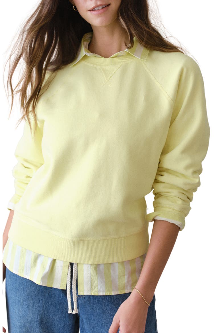 Cloud 9 Fleece Reversible Sweatshirt, Main, color, CITRON