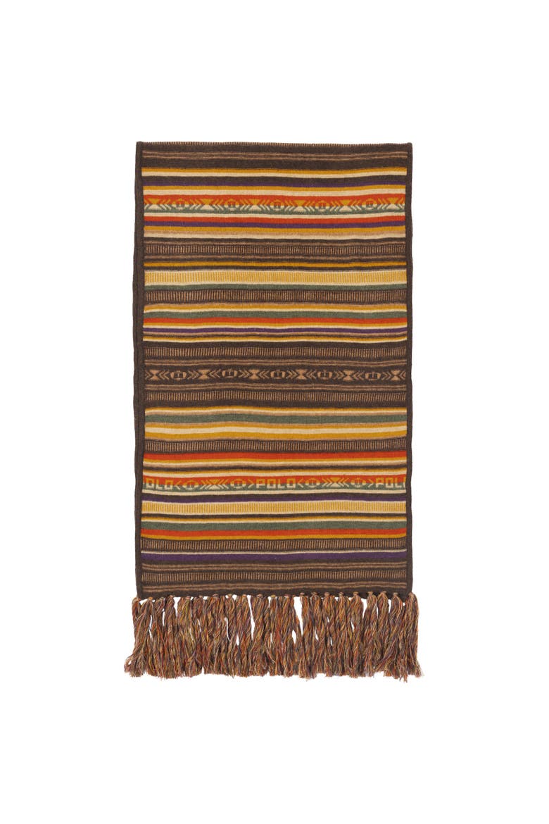 Textural Stripe Scarf, Alternate, color, Brown Multi