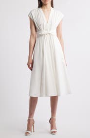 KOBI HALPERIN Tie Waist Midi Dress