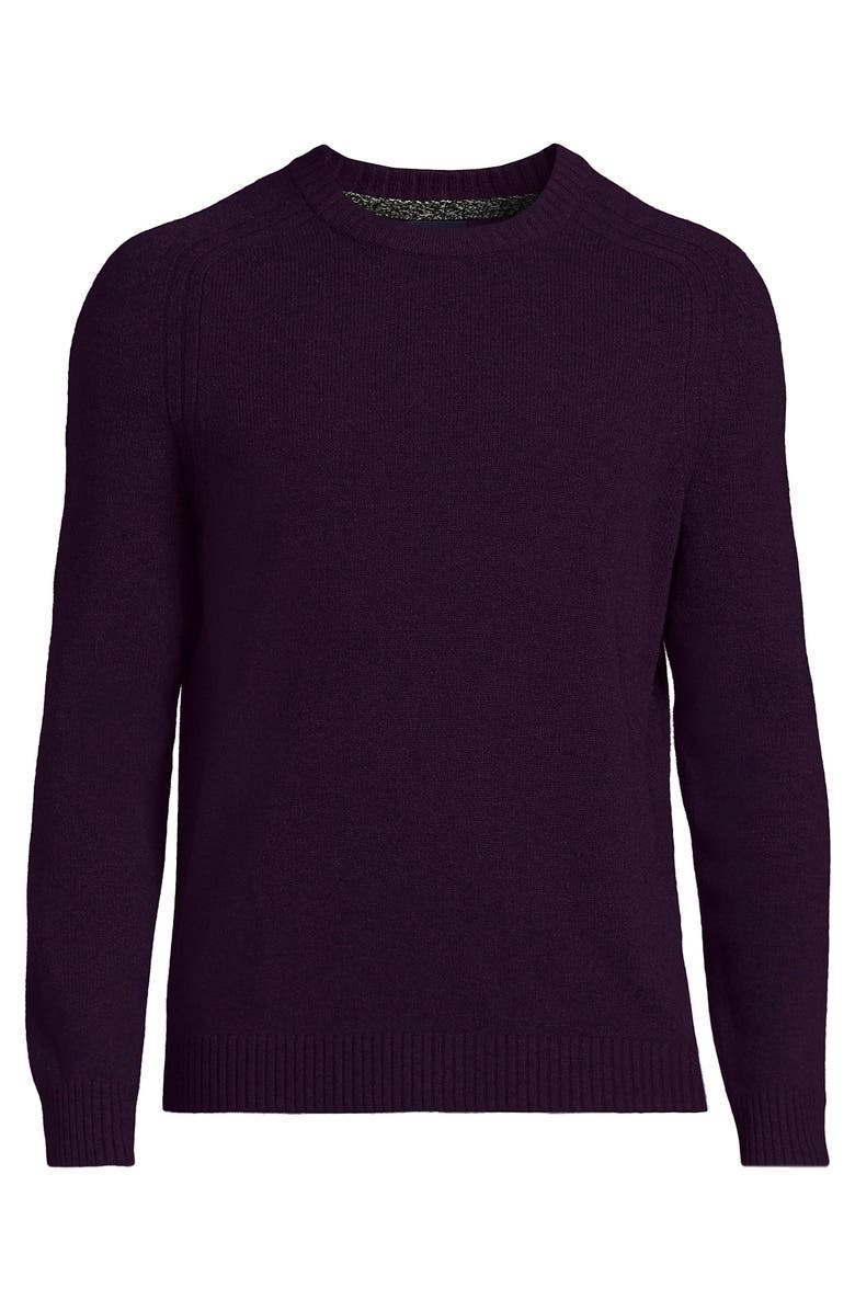 Lands' End Long Sleeve Lambswool Crewneck Sweater, Alternate, color, 