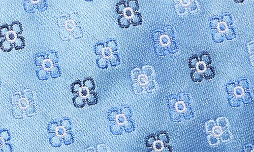 Duchamp Medallion Print Silk Tie In Blue