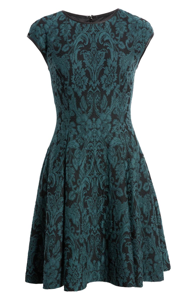 Vince Camuto Jacquard Fit & Flare Dress, Alternate, color,