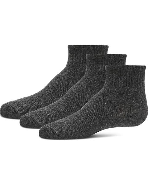 Kids' 3 Pair Pack Mid Cut Cotton Blend Socks