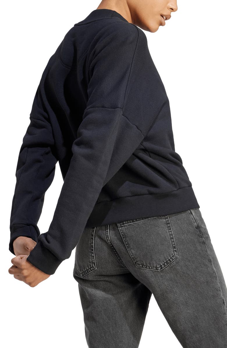 adidas Cotton Crewneck Sweatshirt, Alternate, color, 