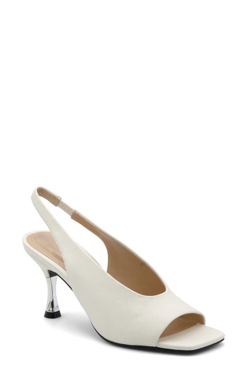 Janice Peep Toe Slingback Pump (Women)