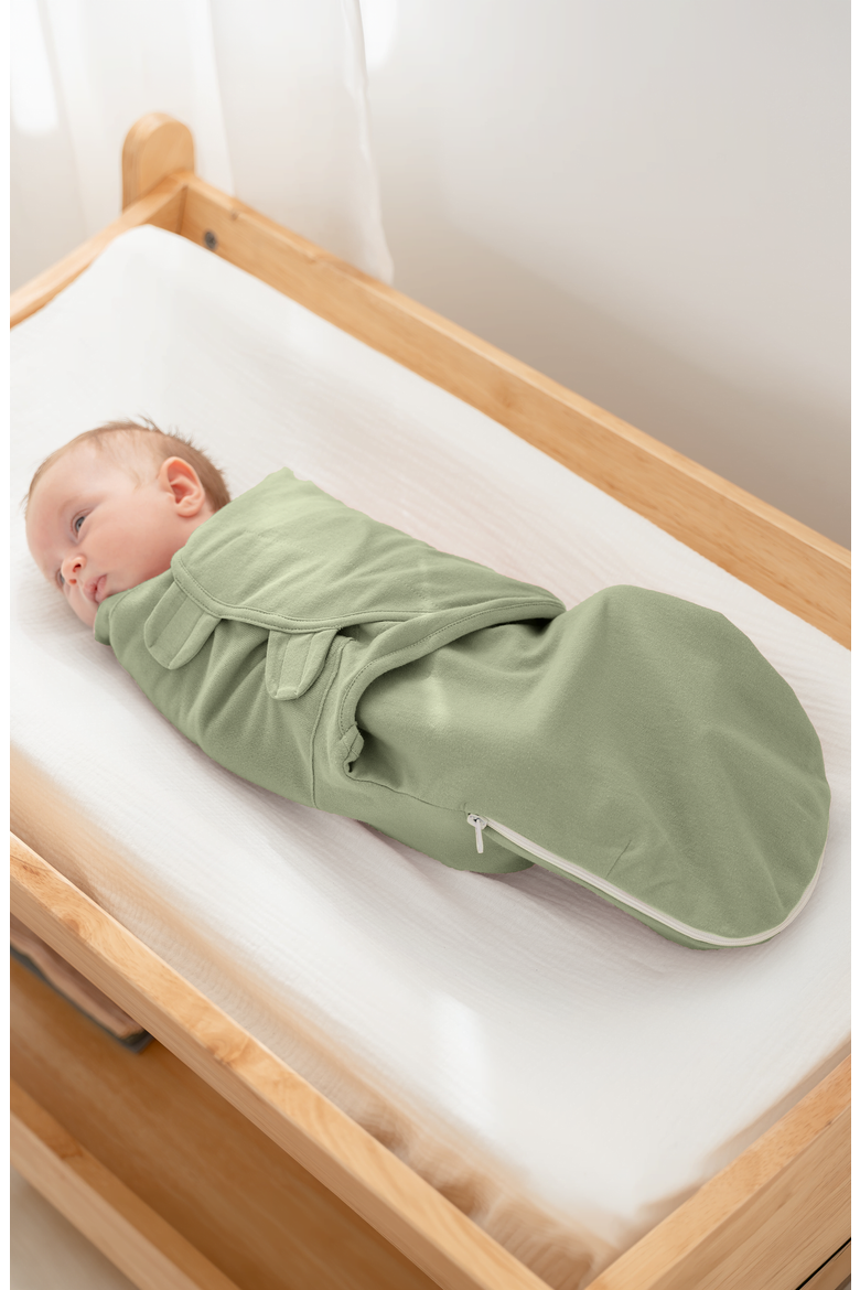 Easy Swaddle Blankets with Zipper, Alternate, color, Stone, Sage, Azul