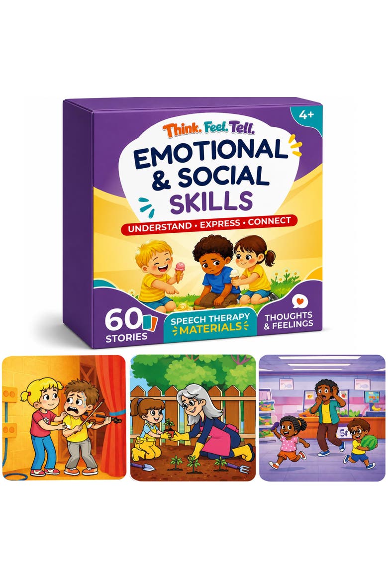 Kids Flash Cards & Social Skills Card Games - Realistic Educational Toys, Main, color, Emotion