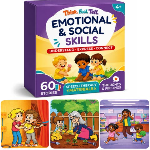 Kids Flash Cards & Social Skills Card Games - Realistic Educational Toys