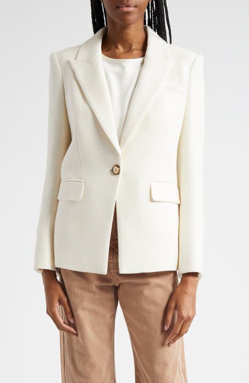 Veronica Beard Cutaway Stretch-linen Dickey Jacket In Ivory
